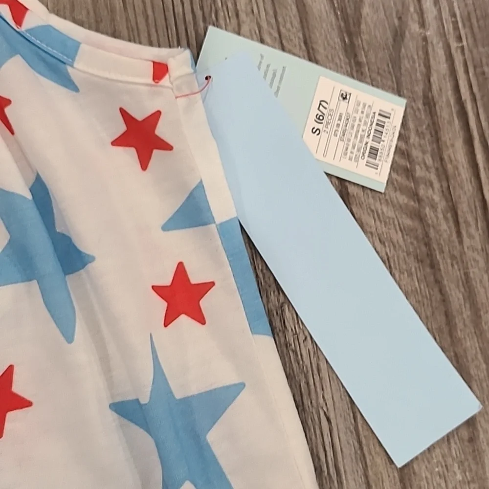 Cat & Jack Blue and Red Star Pajama Set - Picture 2 of 4